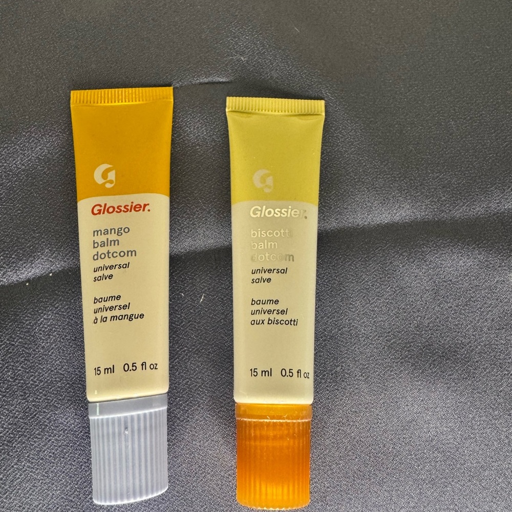 Glossier Yellow and Cream Lip Balm Gloss